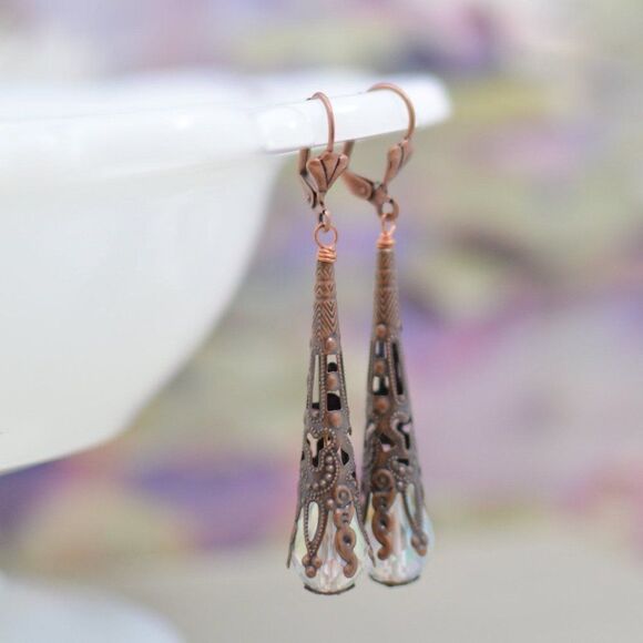 Crystal Teardrop Earrings  - Picture 1 of 1